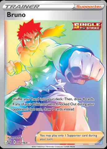 Bruno - 172/163 - Rare Rainbow [swsh5-172] [Secret]