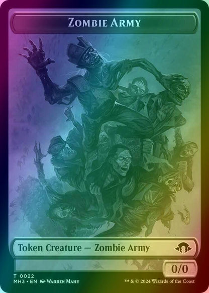 Phyrexian Germ Token (16) // Zombie Army Token (22) [Modern Horizons 3: Tokens] [Foil]