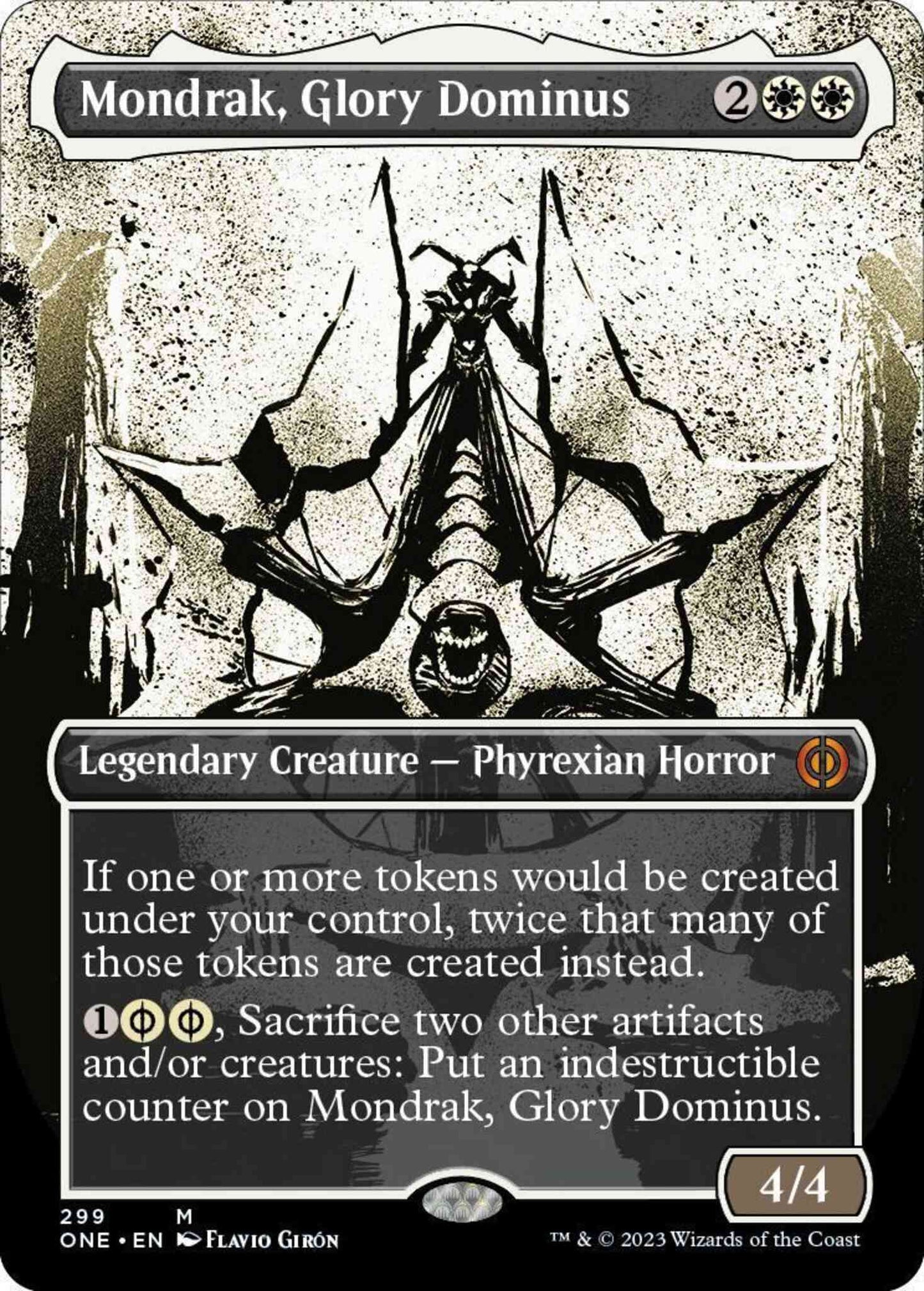 Mondrak, Glory Dominus [299] [Borderless] [Ichor] [Phyrexia: All Will Be One] [Non-Foil]