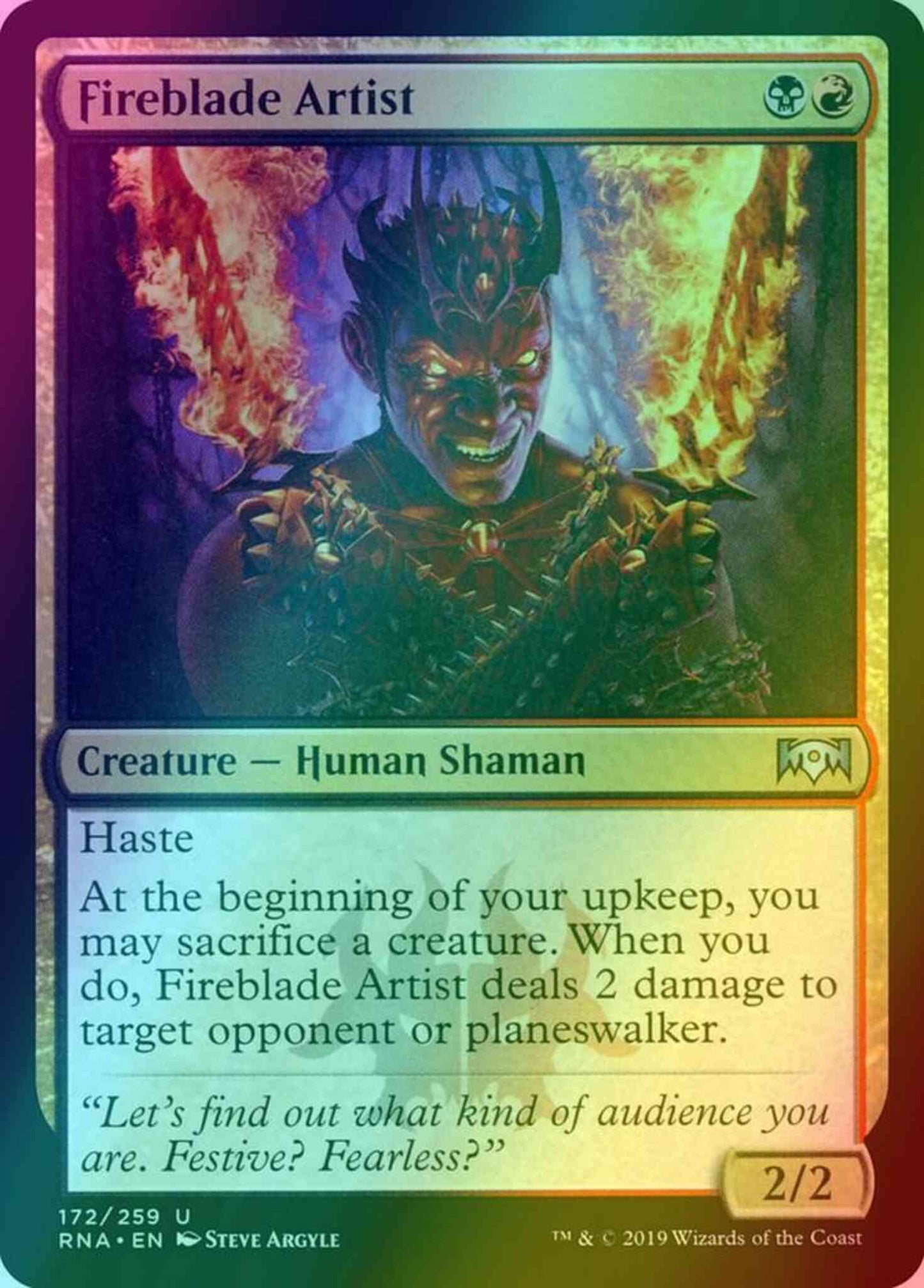 Fireblade Artist [172] [Ravnica Allegiance] [Foil]