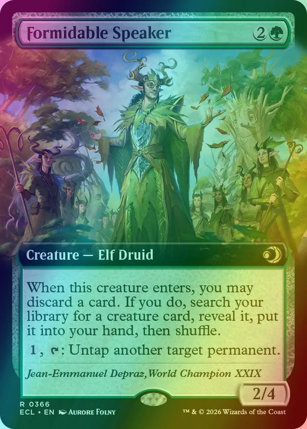 Formidable Speaker [366] [Extended Art] [Lorwyn Eclipsed] [Foil]