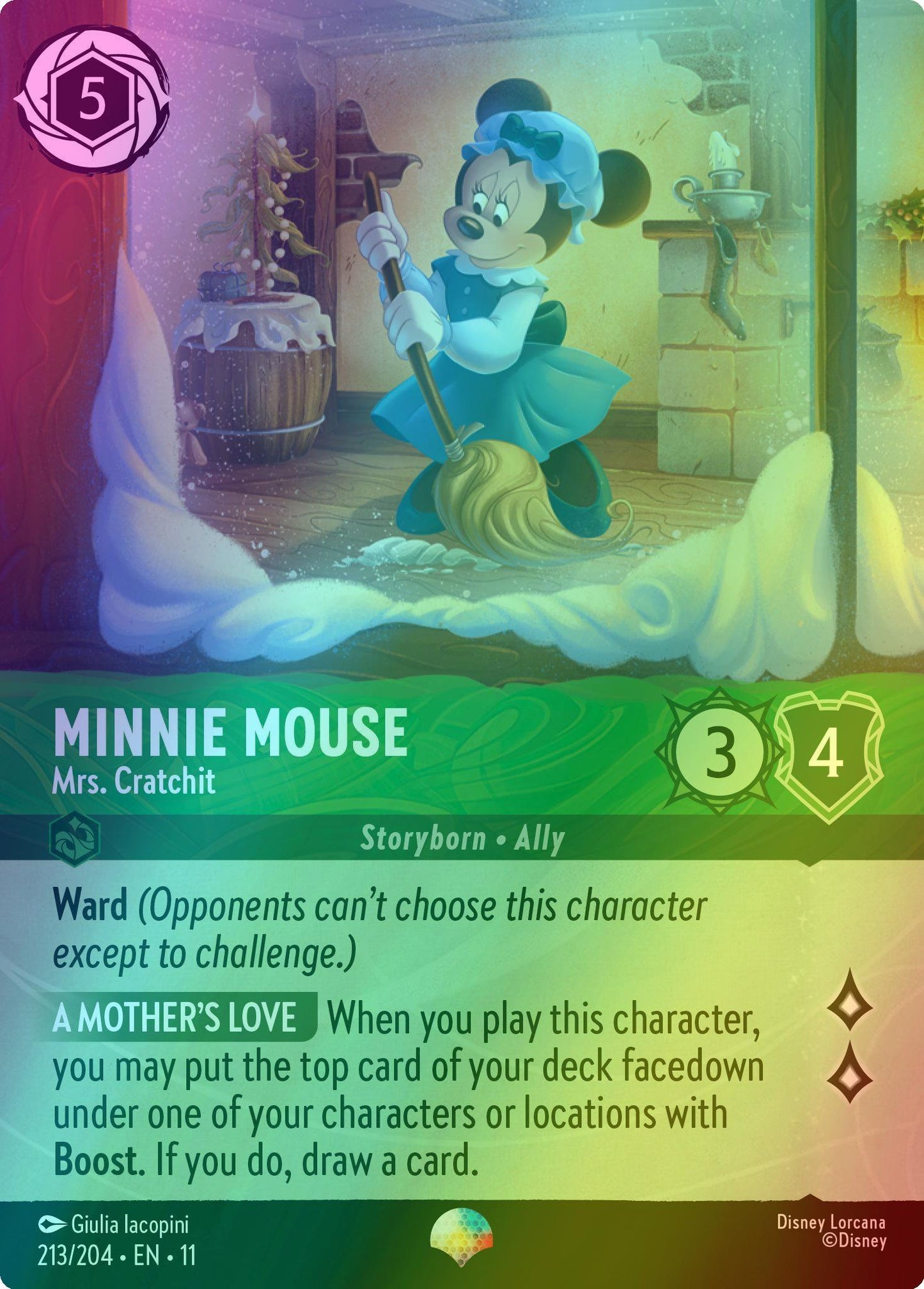 Minnie Mouse - Mrs. Cratchit (Epic) - 213/204 [Winterspell] [Holofoil]