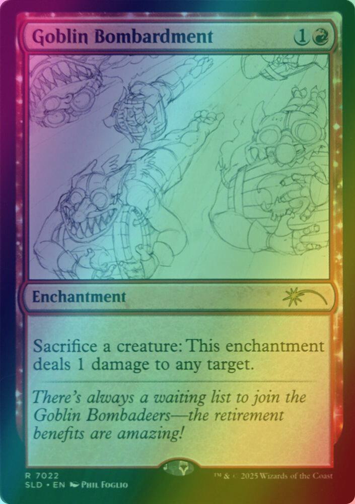 Goblin Bombardment [7022] [Sketch] [Phil Foglio] [Secret Lair Drop] [Foil]