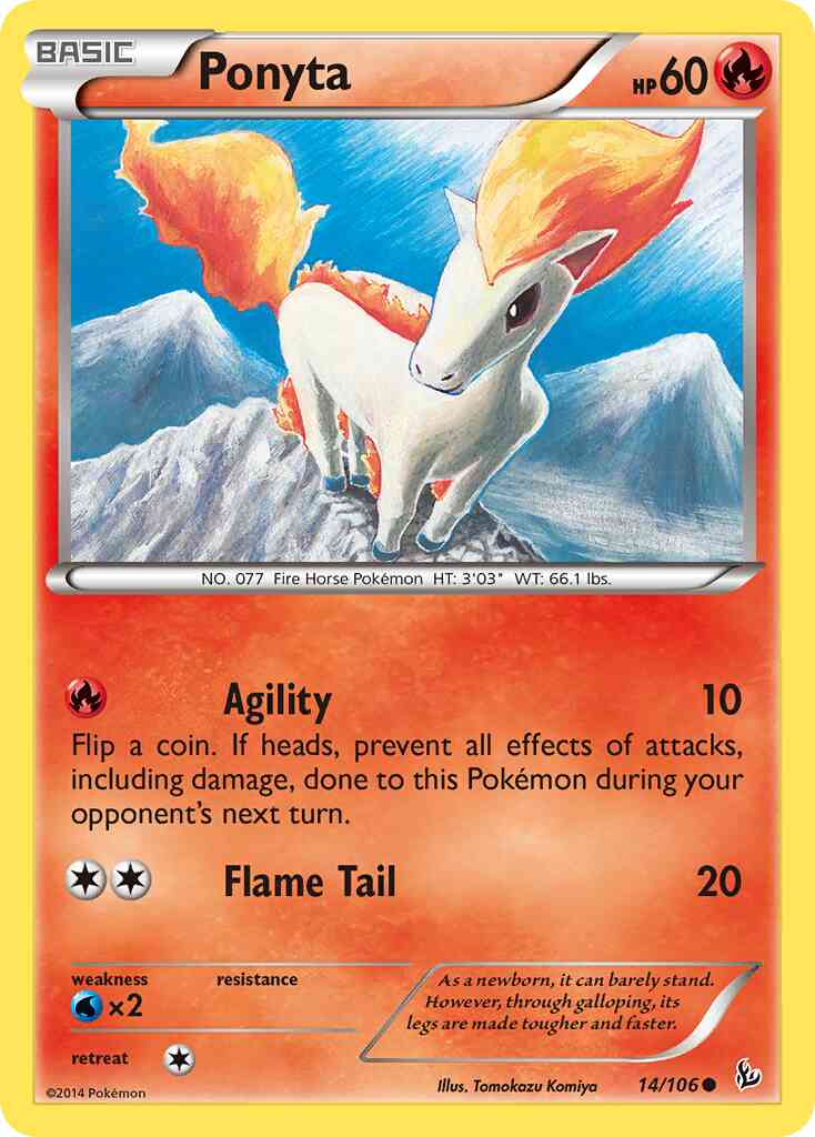 Ponyta - 14/106 - Common [xy2-14] [Non-Holo]