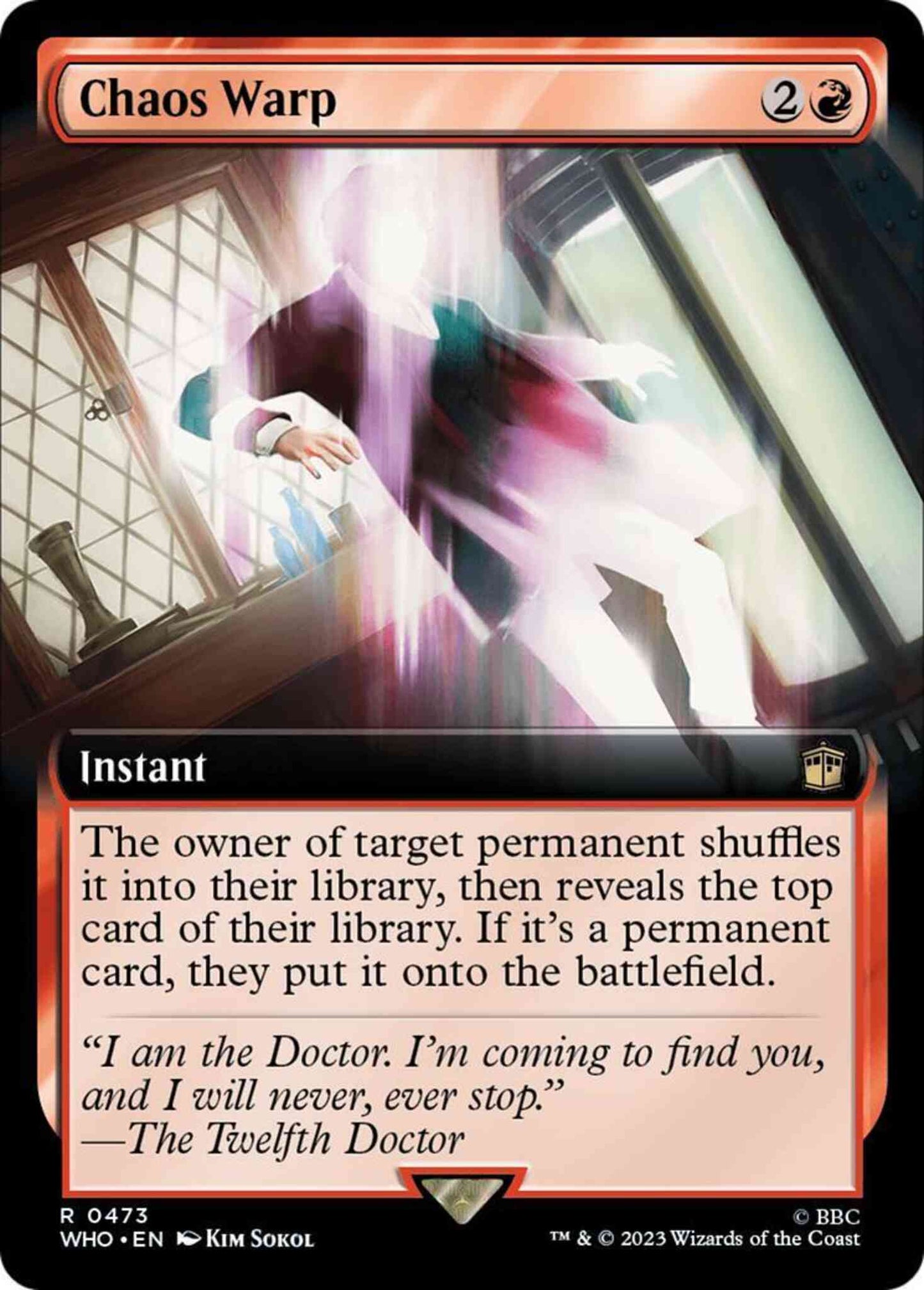 Chaos Warp [473] [Extended Art] [Universes Beyond: Doctor Who] [Non-Foil]
