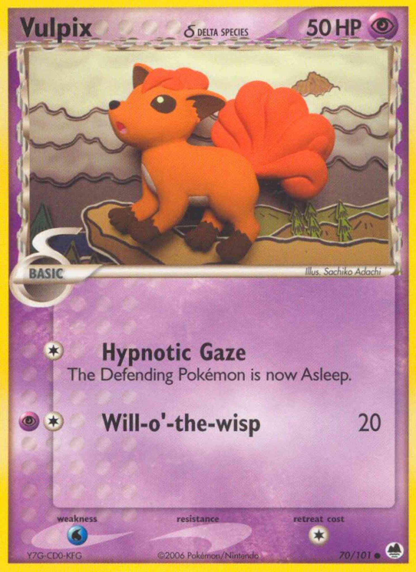 Vulpix δ - 70/101 - Common [ex15-70] [Non-Holo]