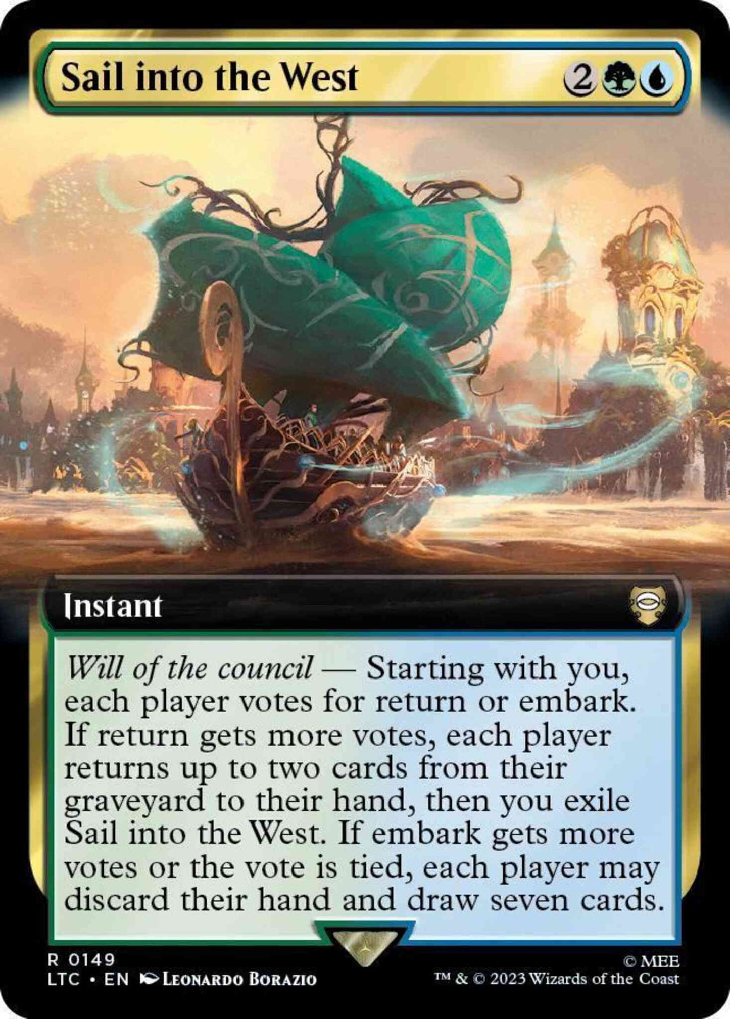 Sail into the West [149] [Extended Art] [The Lord of the Rings: Tales of Middle-earth: Commander] [Non-Foil]