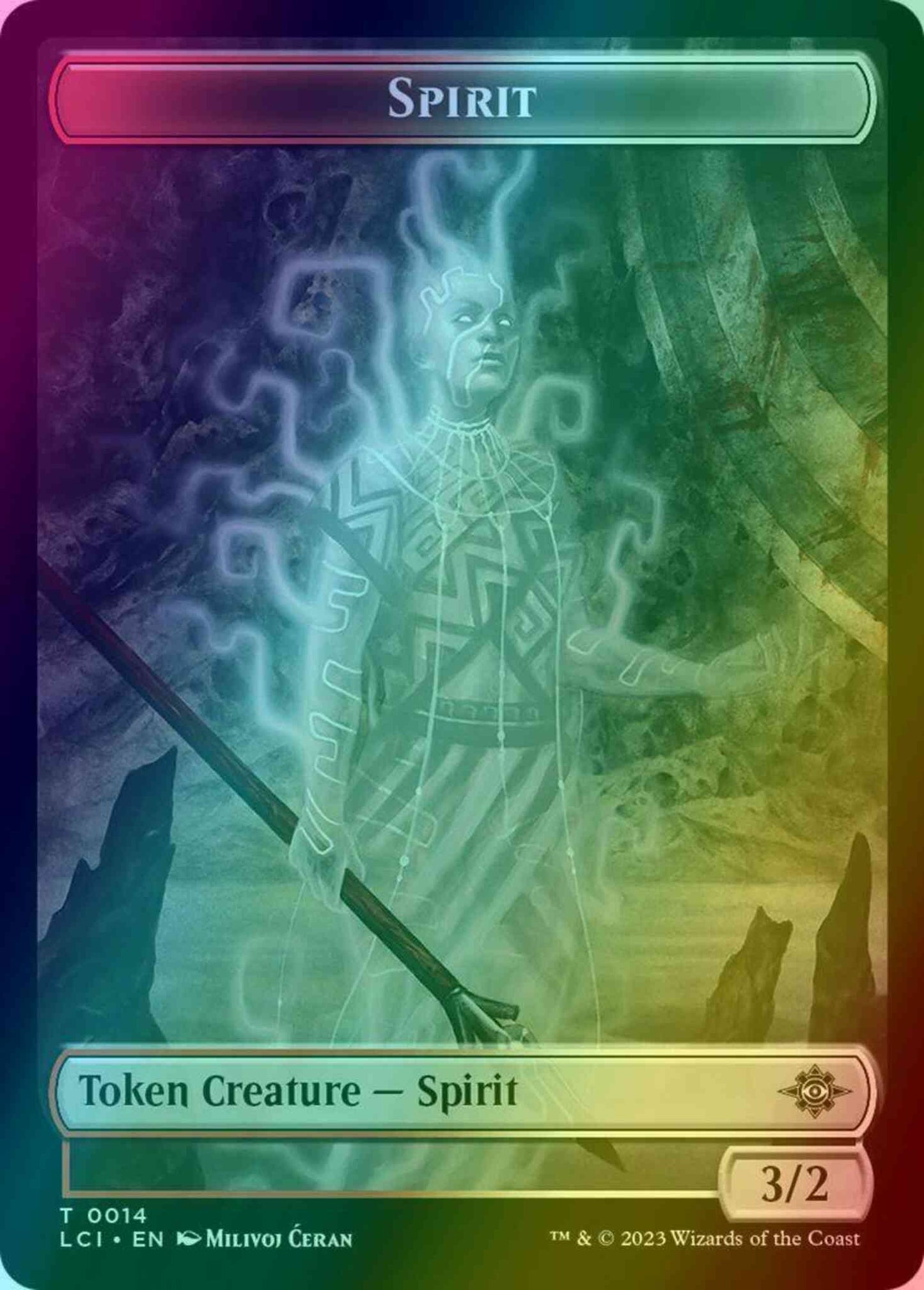 Spirit Token (14) // Treasure Token (18) [The Lost Caverns of Ixalan: Tokens] [Foil]