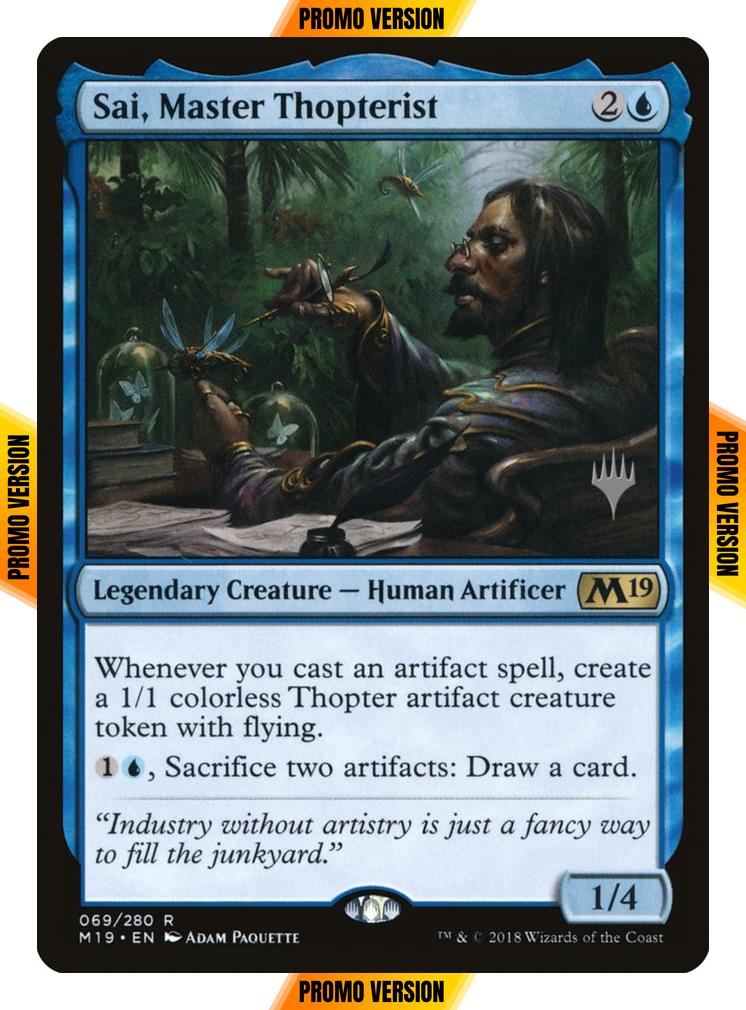 Sai, Master Thopterist [69p] [Promo Pack] [Core Set 2019 Promos] [Foil]