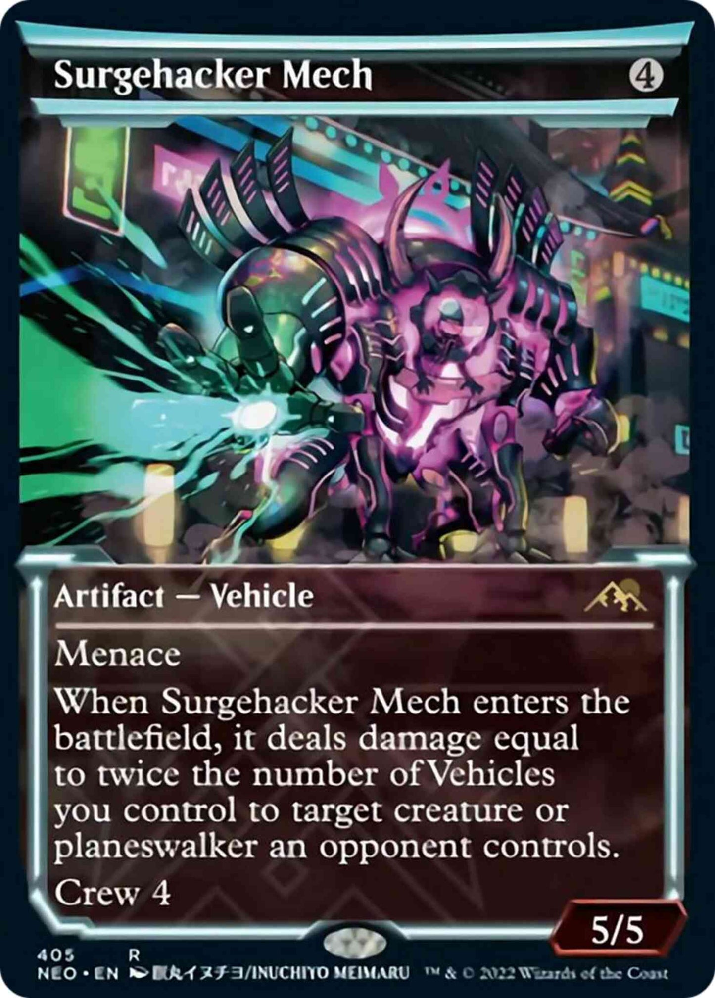 Surgehacker Mech [405] [Soft Glow Showcase] [Kamigawa: Neon Dynasty] [Non-Foil]