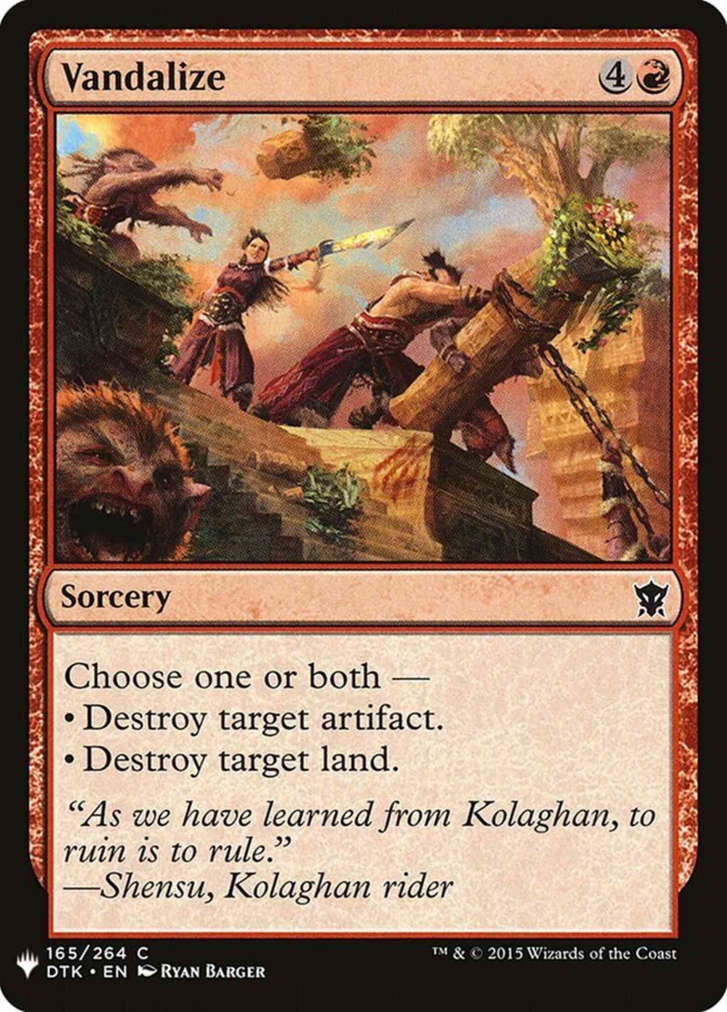 Vandalize [DTK-165] [The List] [Non-Foil]