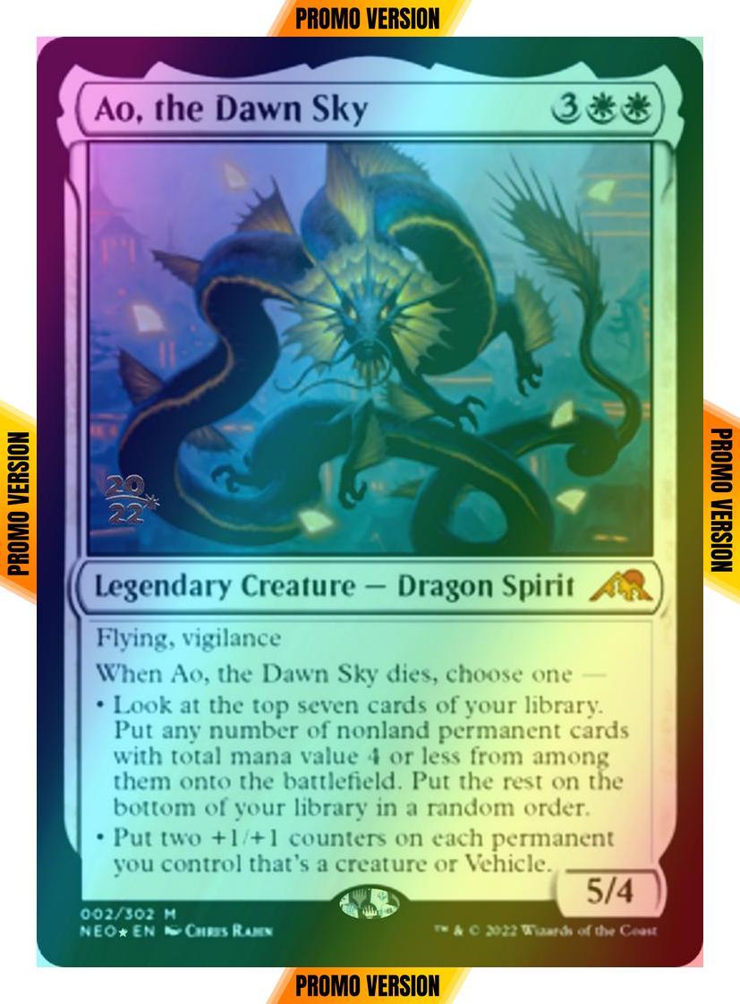 Ao, the Dawn Sky [Prerelease] [2s] [Kamigawa: Neon Dynasty: Promos] [Foil]