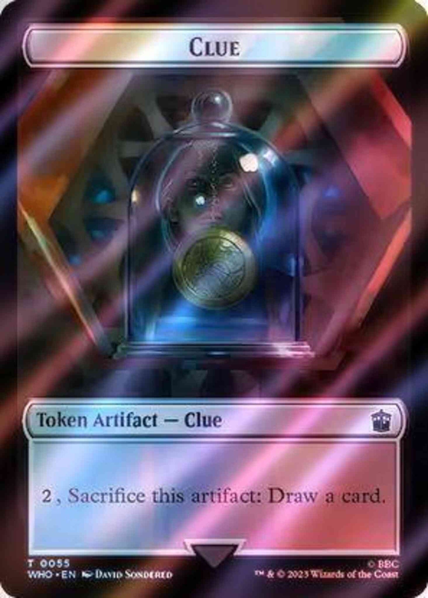 Clue Token (55) // Fish Token (42) [Universes Beyond: Doctor Who: Tokens] [Surge Foil]