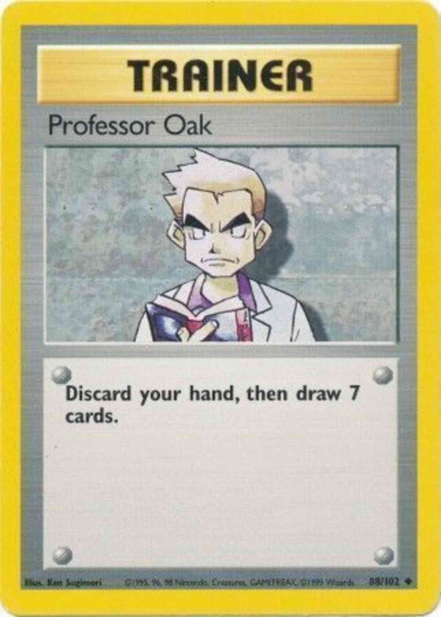 Professor Oak - 88/102 - Uncommon - Unlimited [base1U-88] [Non-Holo]