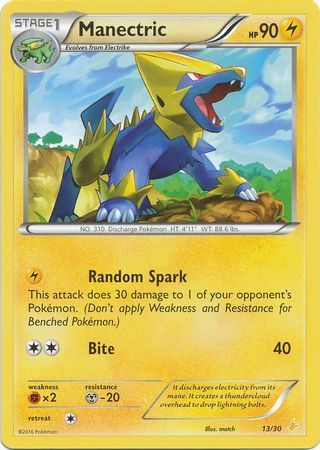 Manectric - 13/30 - [XY Trainer Kit: Pikachu Libre & Suicune (Pikachu Libre)] [Non-Holo]