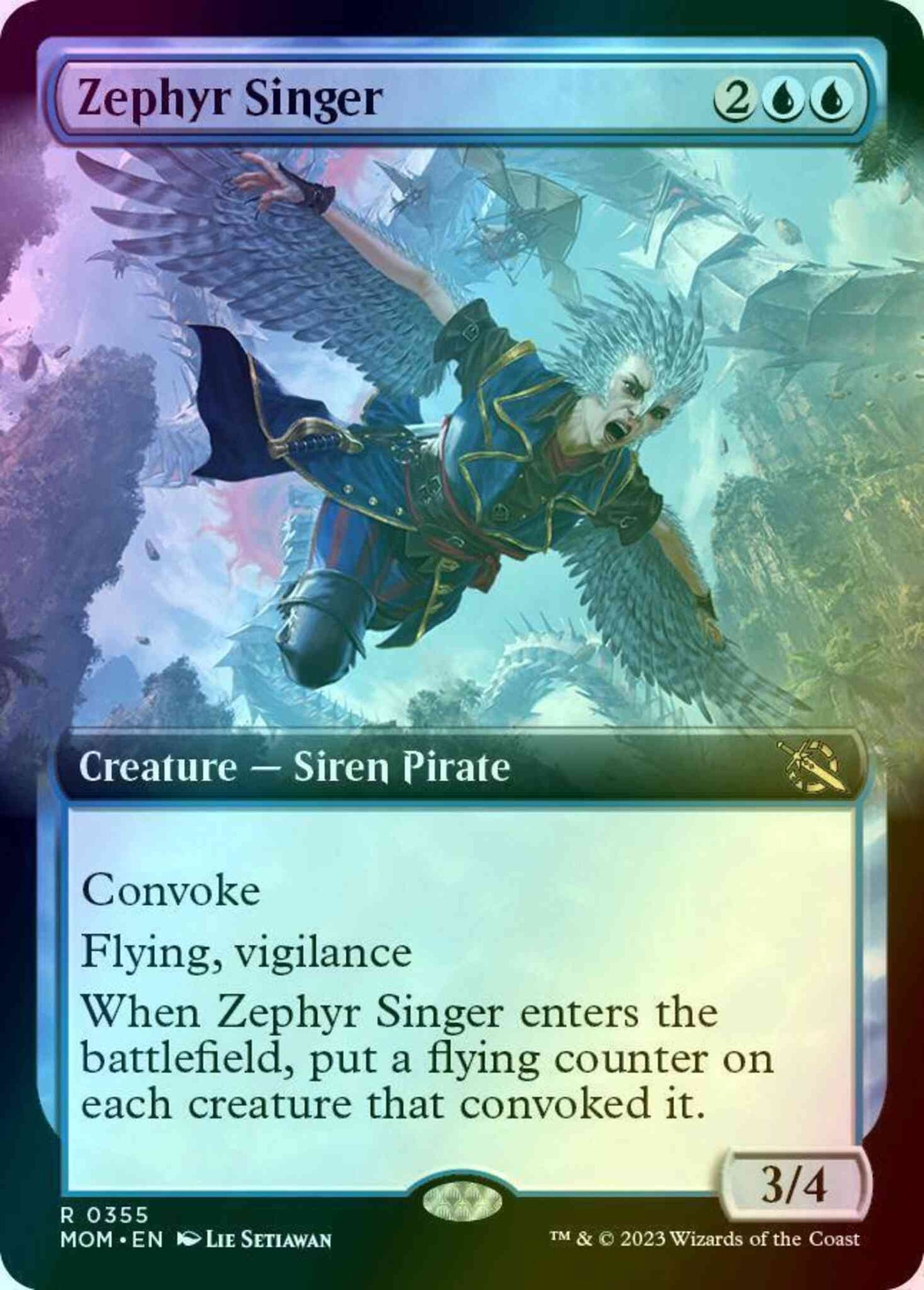 Zephyr Singer [355] [Extended Art] [March of the Machine] [Foil]