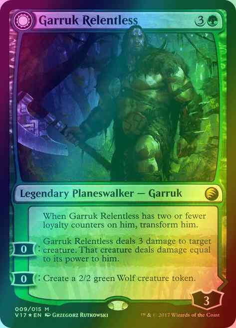 Garruk Relentless // Garruk, the Veil-Cursed [9] [From the Vault: Transform] [Foil]