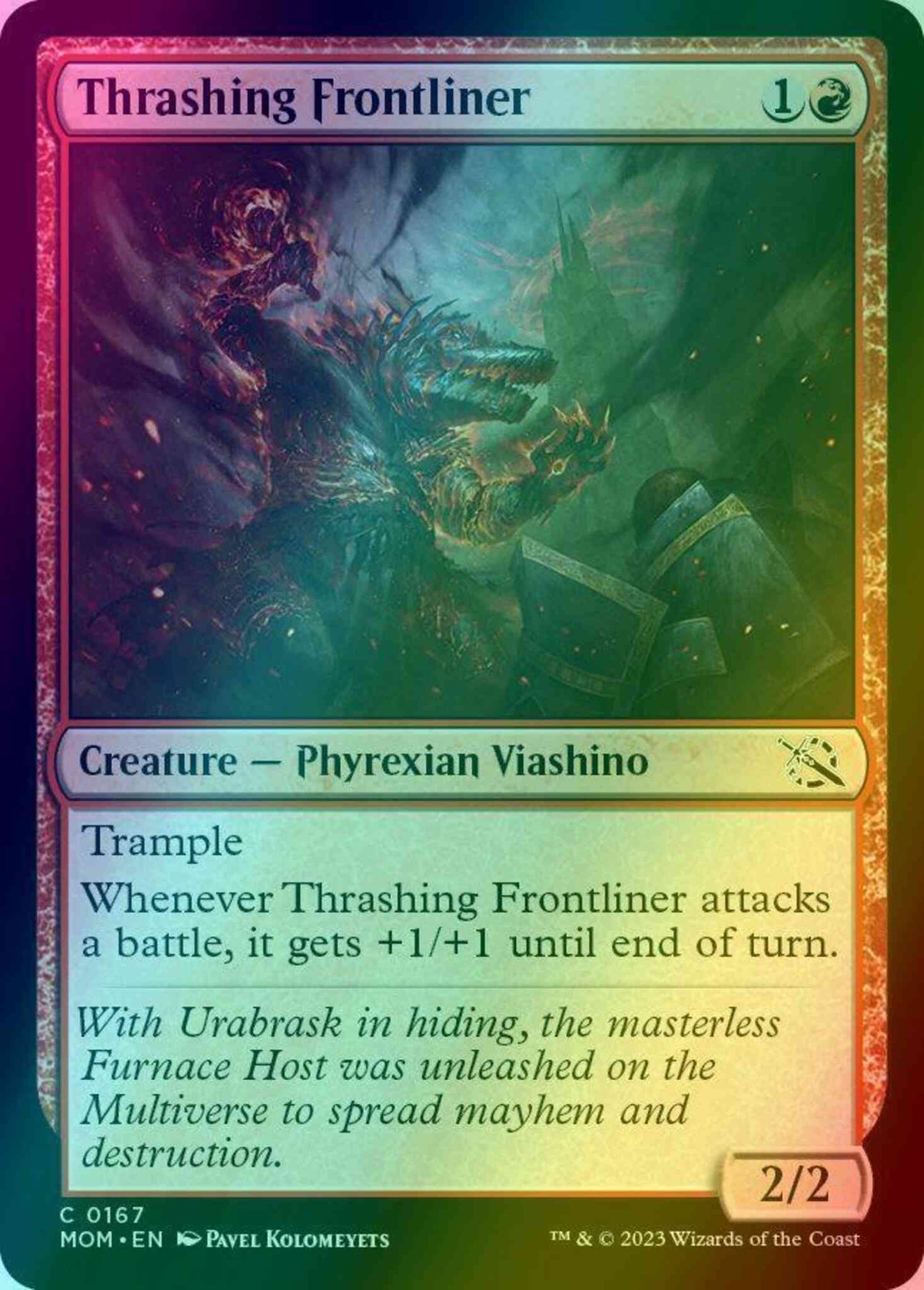 Thrashing Frontliner [167] [March of the Machine] [Foil]