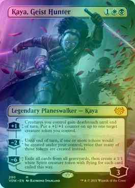 Kaya, Geist Hunter [280] [Borderless] [Innistrad: Crimson Vow] [Foil]