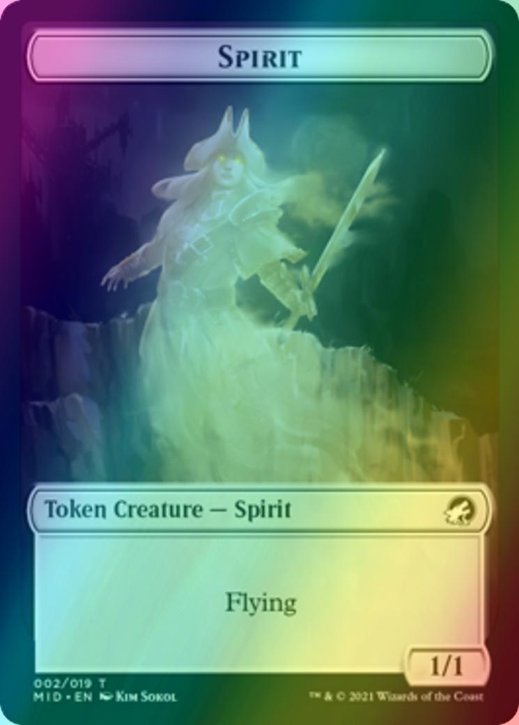 Bird Token (03) // Spirit Token (02) [Innistrad: Midnight Hunt: Tokens] [Foil]