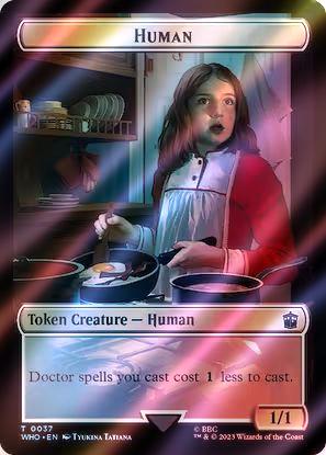 Food Token (57) // Human Token (37) [Universes Beyond: Doctor Who: Tokens] [Surge Foil]