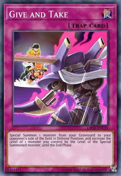 Give and Take - DP08-EN029 - Super Rare - 1st Edition