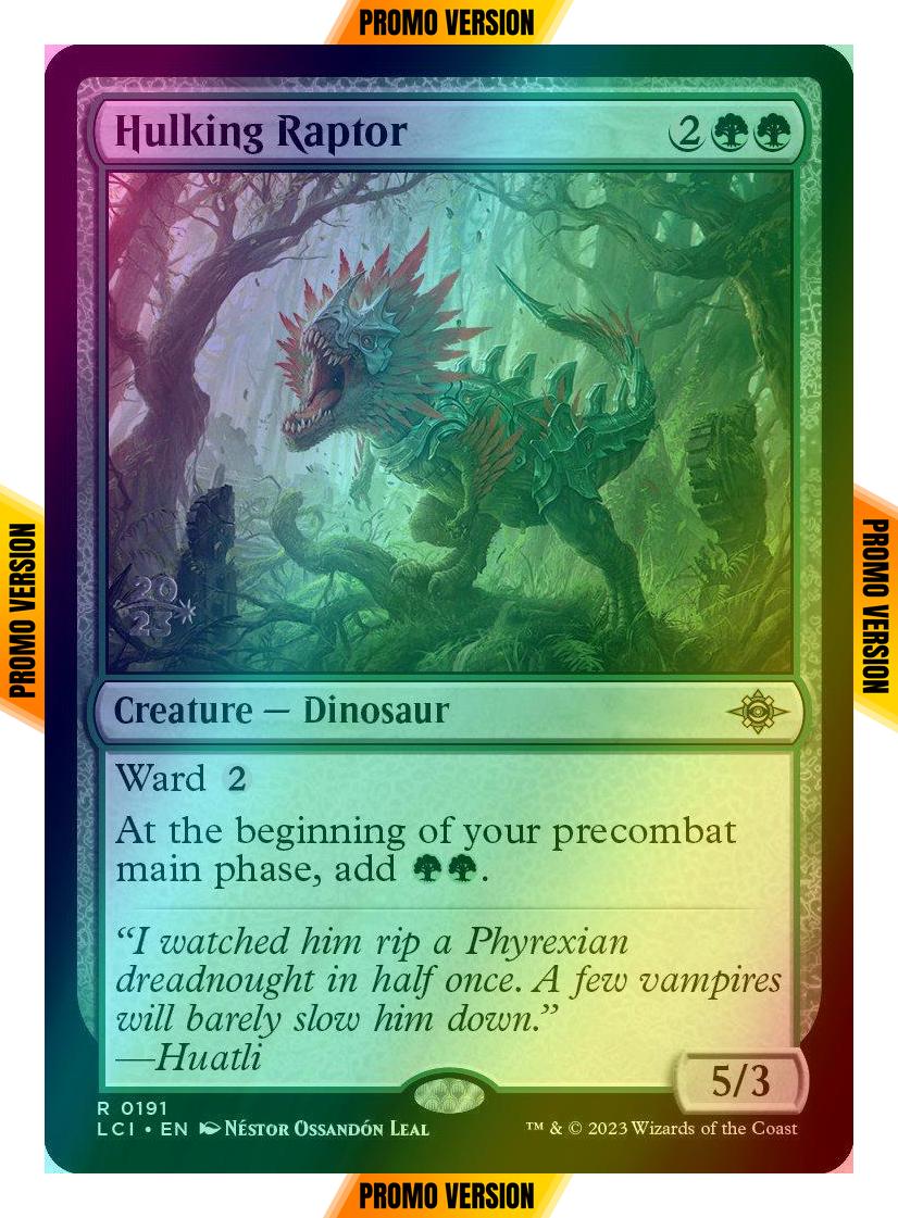 Hulking Raptor [191s] [Prerelease] [The Lost Caverns of Ixalan: Promos] [Foil]