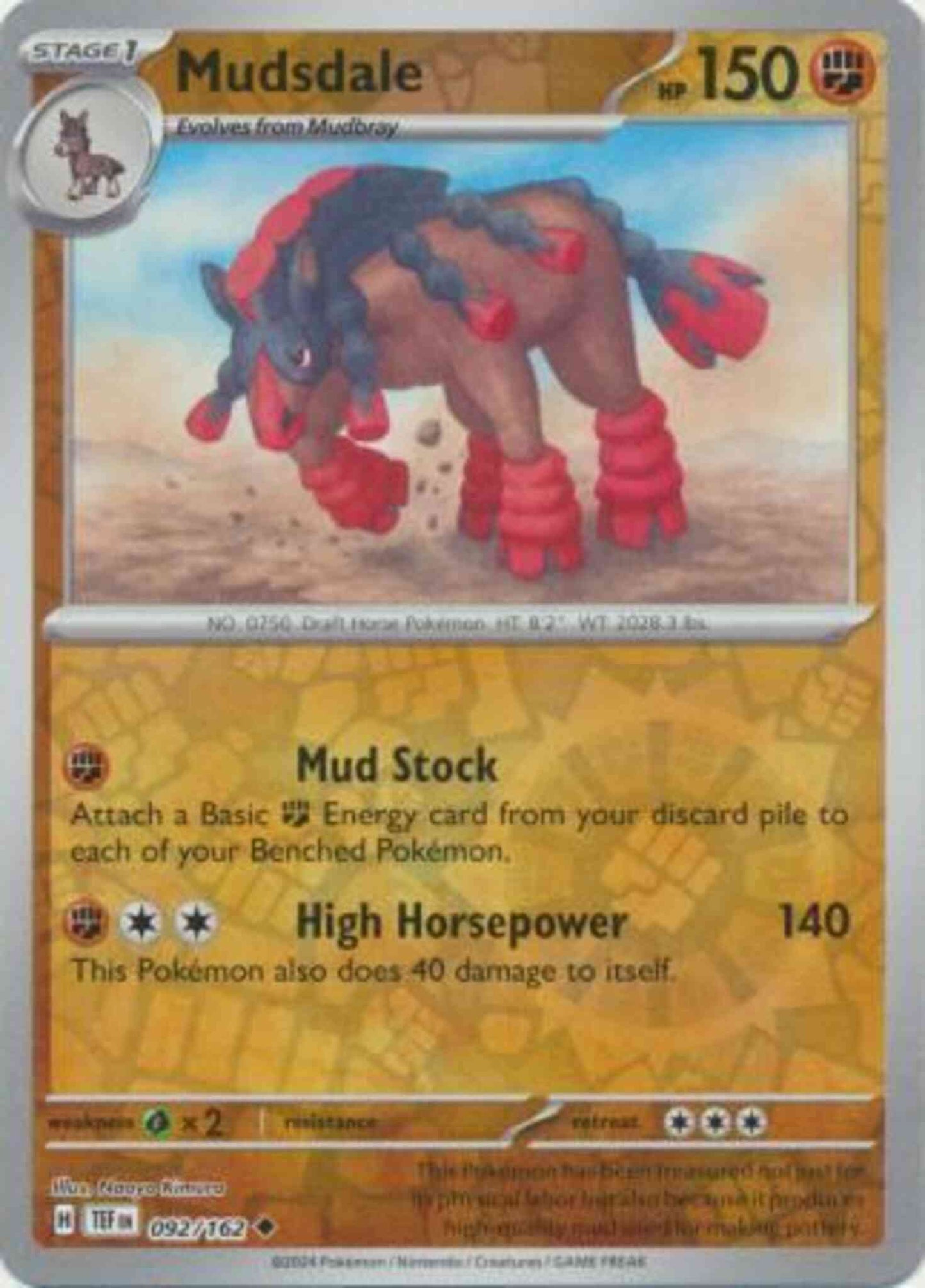 Mudsdale - 092/162 - Uncommon [sv05-092] [Reverse Holo]
