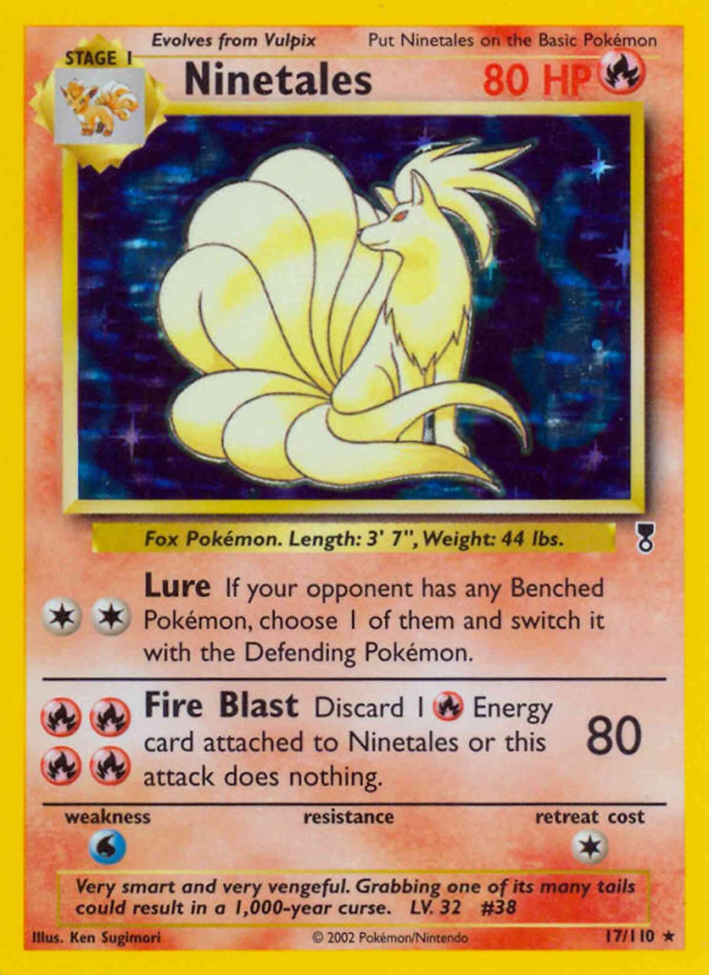 Ninetales - 17/110 - Rare [base6-17] [Reverse Holo]