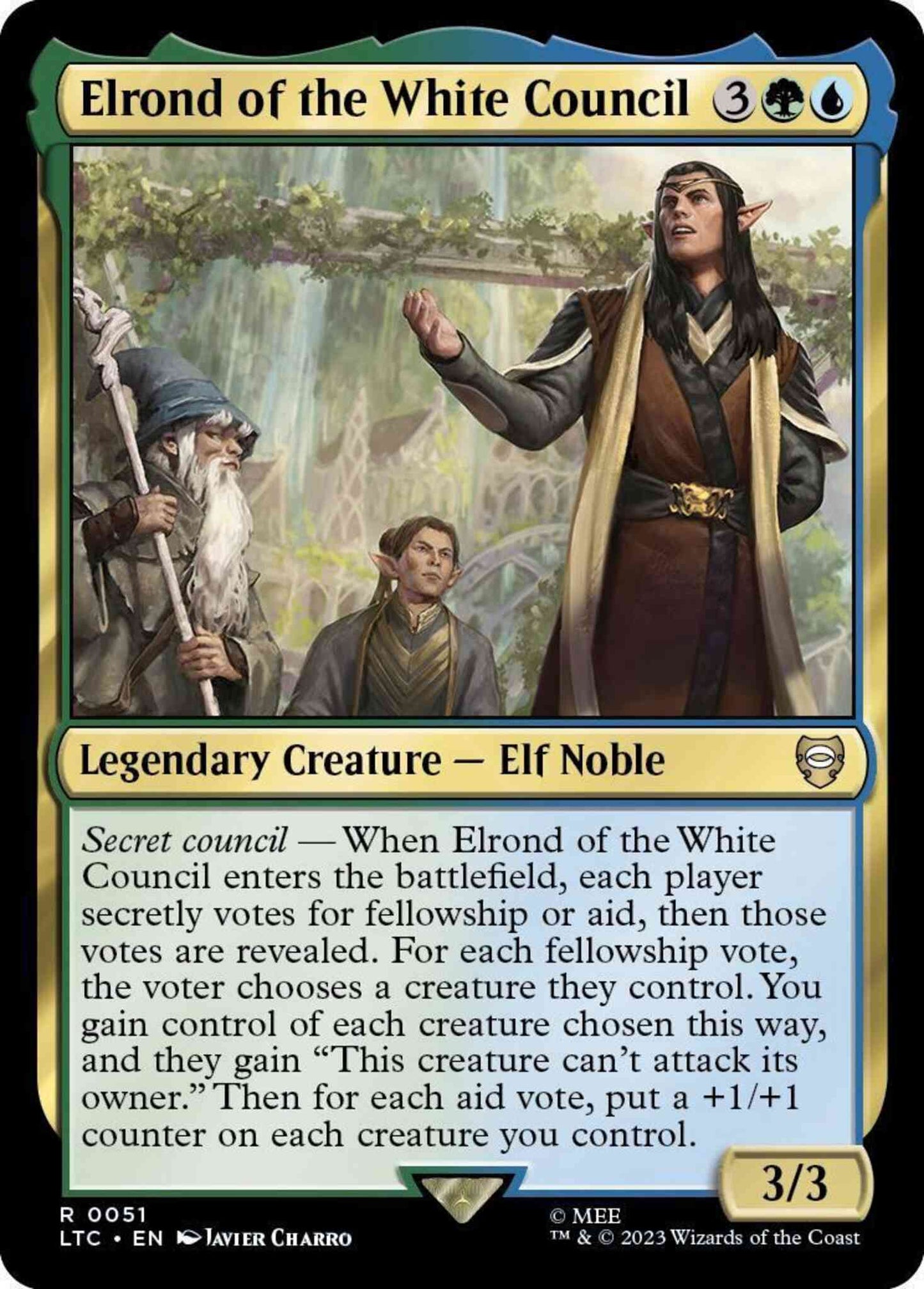 Elrond of the White Council [51] [The Lord of the Rings: Tales of Middle-earth: Commander] [Non-Foil]