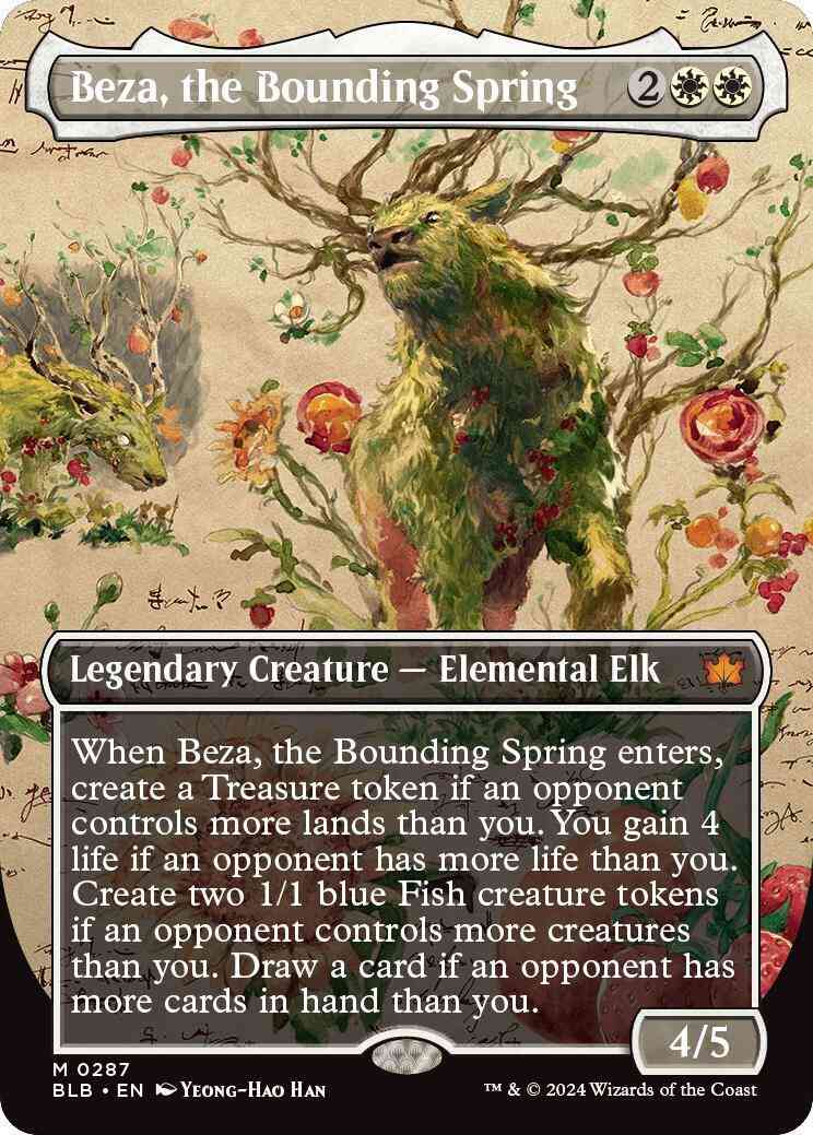 Beza, the Bounding Spring [287] [Borderless] [Field Notes] [Bloomburrow] [Non-Foil]