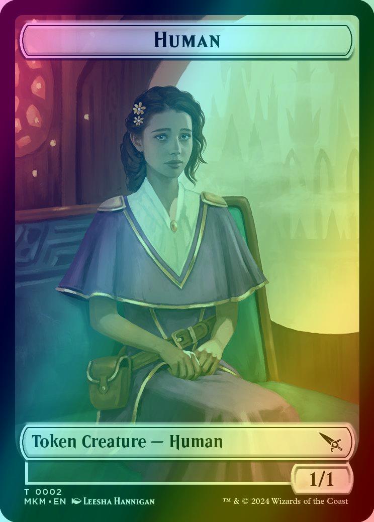 Detective Token (10) // Human Token (02) [Murders at Karlov Manor: Tokens] [Foil]
