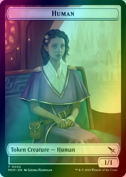 Detective Token (10) // Human Token (02) [Murders at Karlov Manor: Tokens] [Foil]