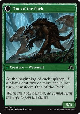 Solitary Hunter // One of the Pack [229] [Shadows over Innistrad] [Non-Foil]