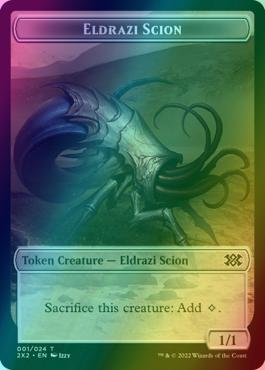 Cat Dragon Token (19) // Eldrazi Scion Token (01) [Double Masters 2022: Tokens] [Foil]
