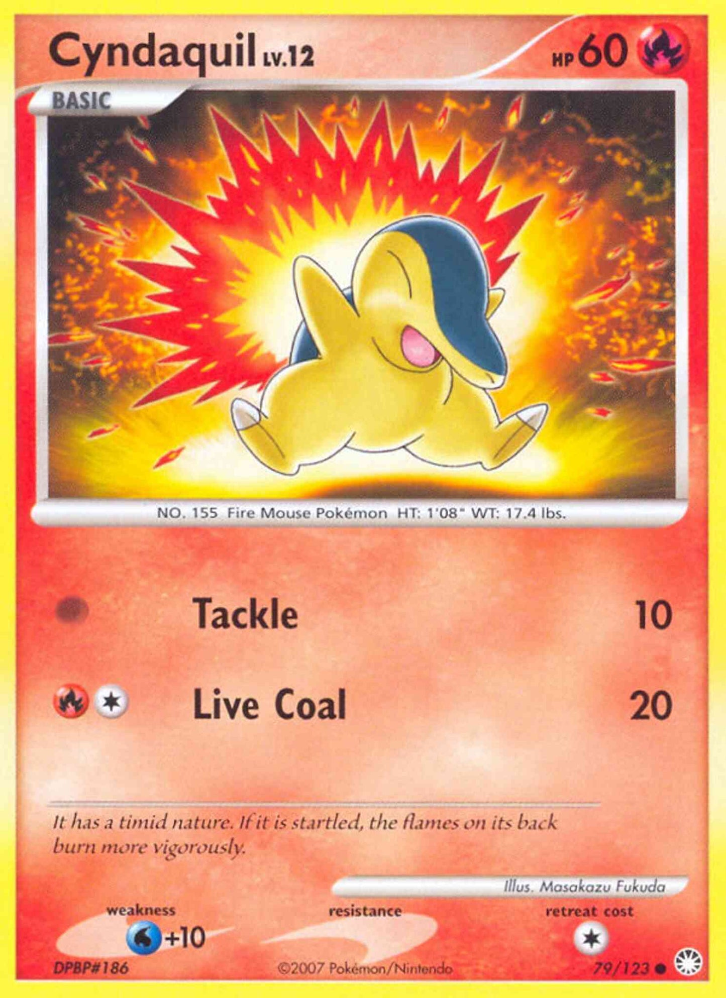 Cyndaquil - 79/123 - Common [dp2-79] [Reverse Holo]
