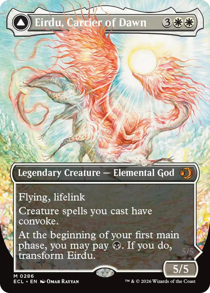 Eirdu, Carrier of Dawn // Isilu, Carrier of Twillight [286] [Borderless] [Lorwyn Eclipsed] [Non-Foil]