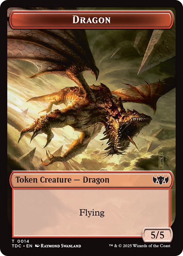 Dragon Token (14) // Frog Lizard Token (21) [Tarkir: Dragonstorm: Commander: Tokens] [Non-Foil]