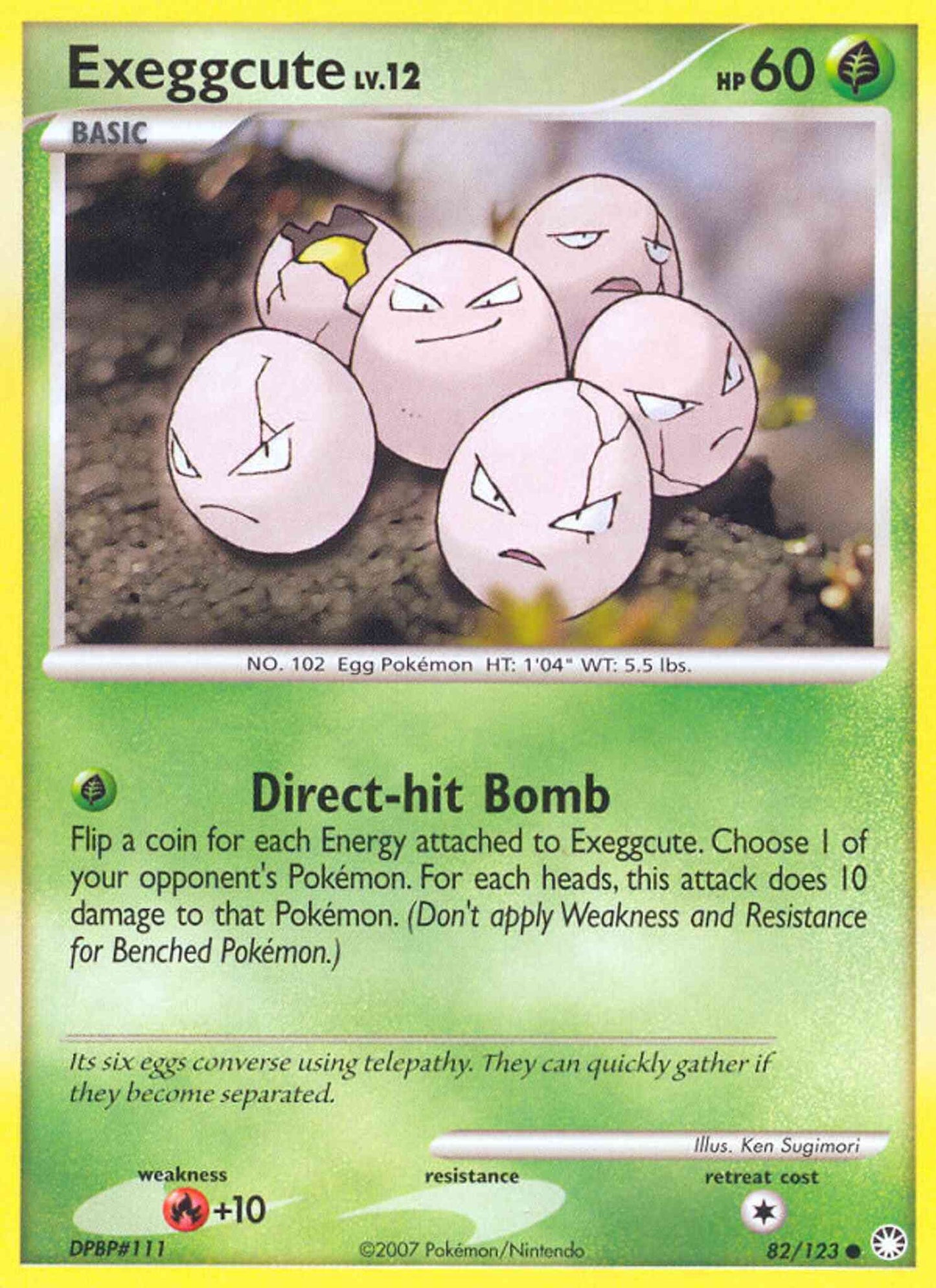 Exeggcute - 82/123 - Common [dp2-82] [Reverse Holo]