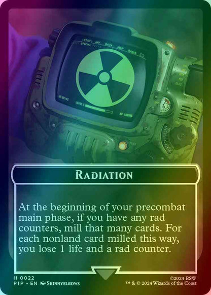 Radiation Token (22) // Wasteland Survival Guide Token (20) [Fallout: Tokens] [Foil]