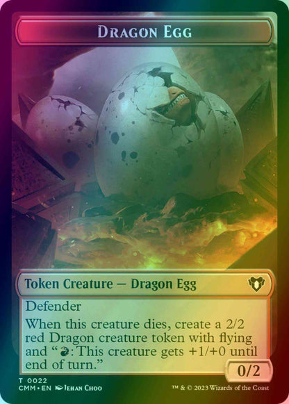 Dragon Egg Token (22) // The Monarch Token (50) [Commander Masters: Tokens] [Foil]