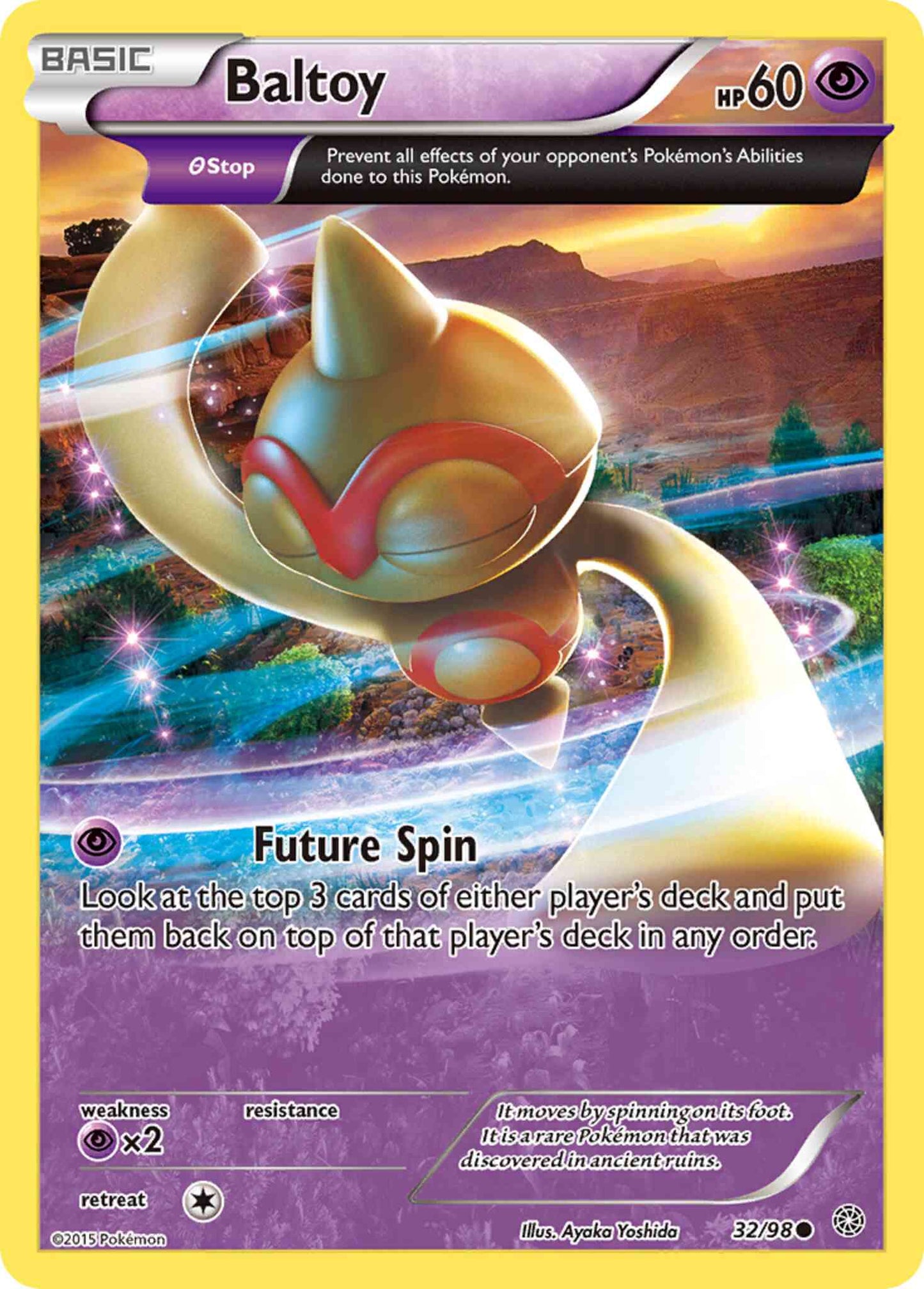 Baltoy - 32/98 - Common [xy7-32] [Reverse Holo]