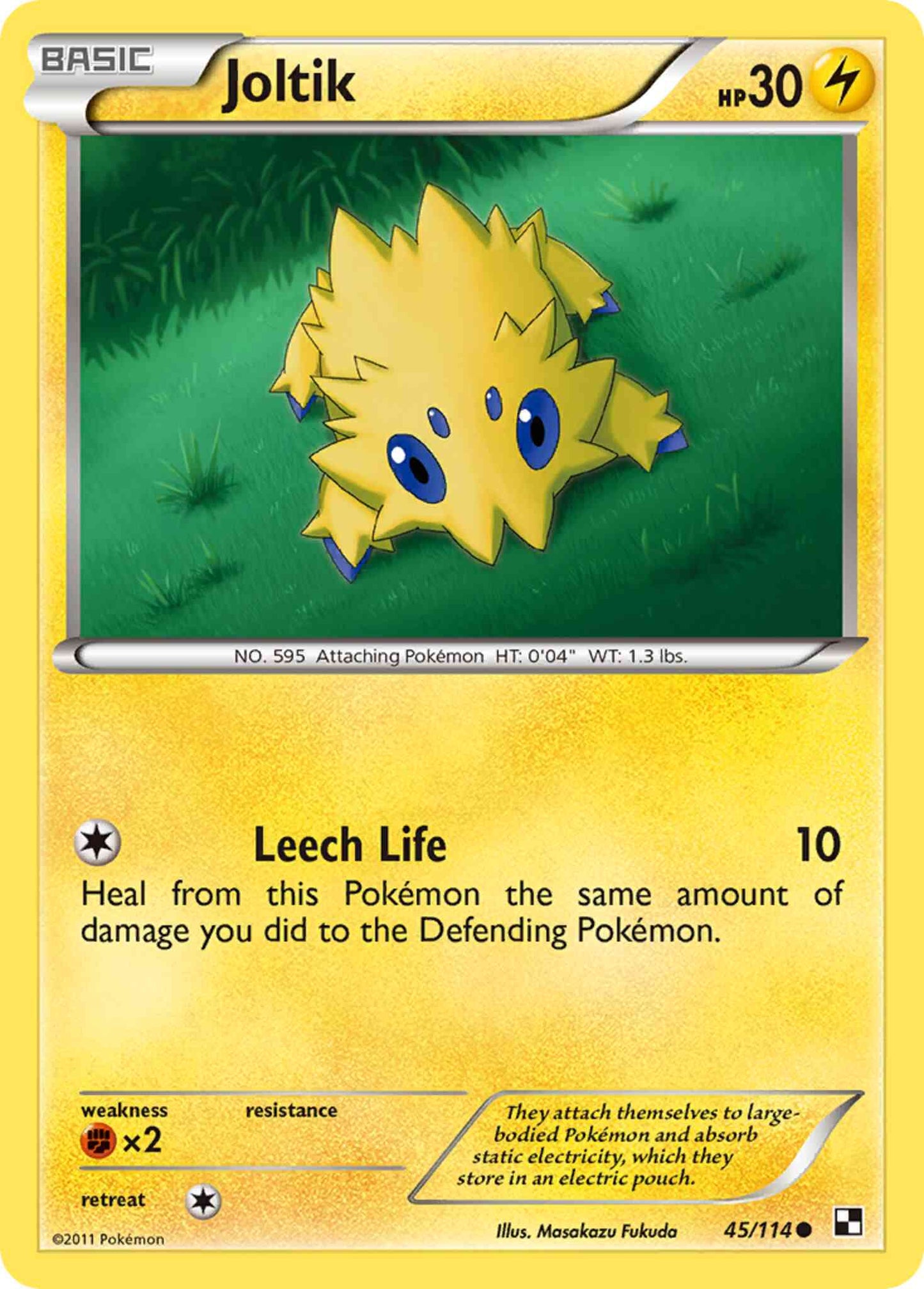 Joltik - 45/114 - Common [bw1-45] [Reverse Holo]