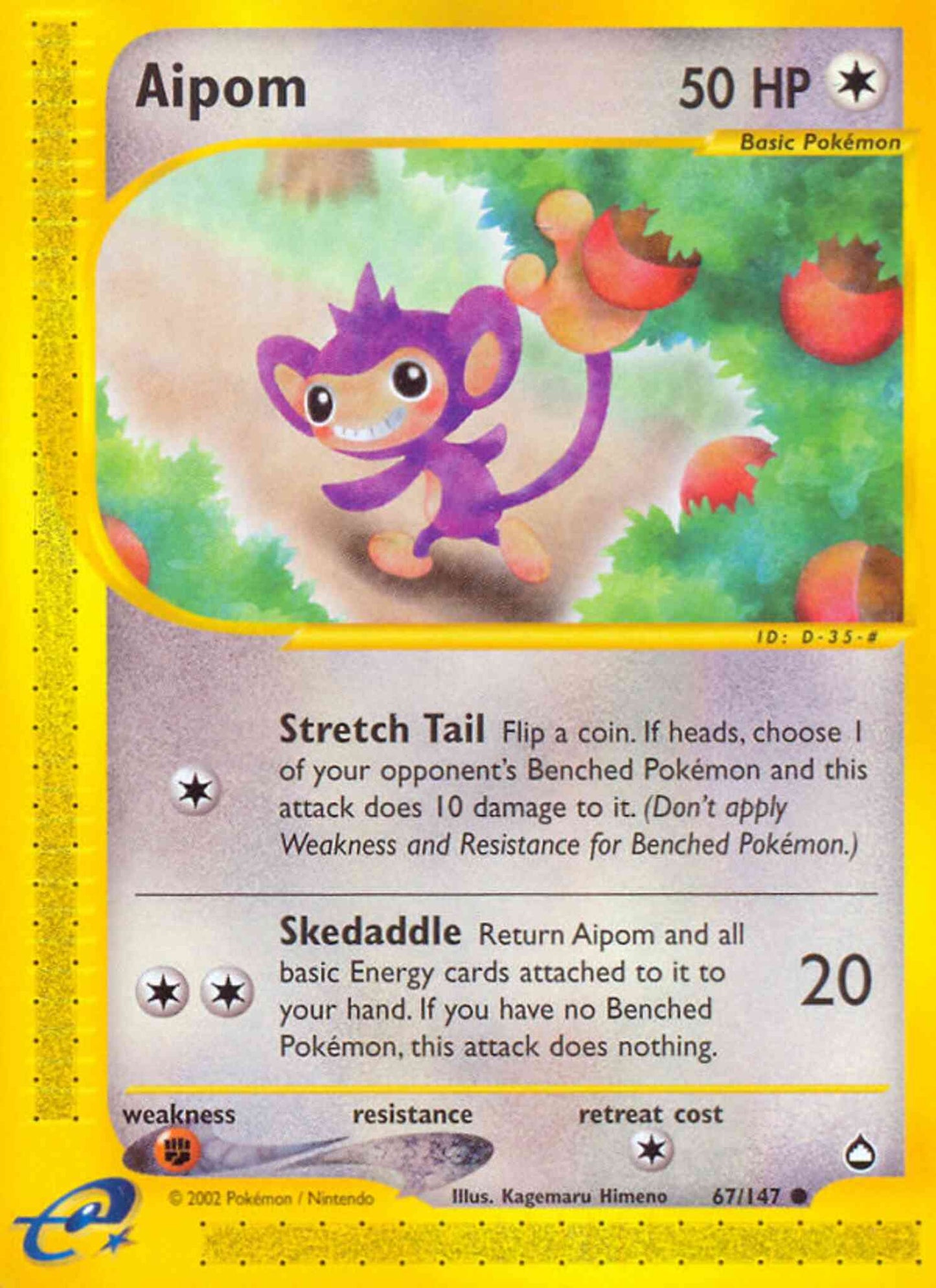 Aipom - 67/147 - Common [ecard2-67] [Non-Holo]