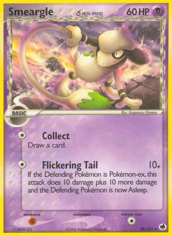 Smeargle δ - 39/101 - Uncommon [ex15-39] [Reverse Holo]