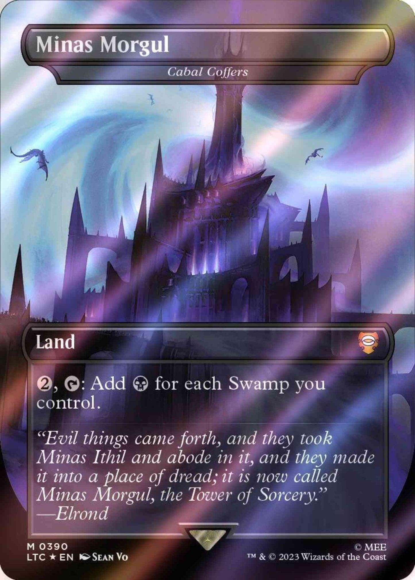 Minas Morgul - Cabal Coffers [390] [Borderless] [Realms and Relics] [The Lord of the Rings: Tales of Middle-earth: Commander] [Surge Foil]