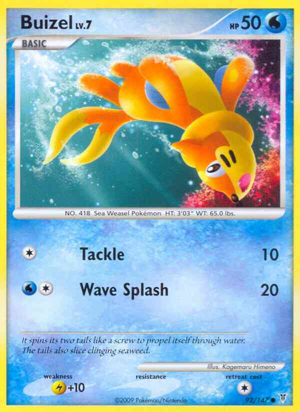 Buizel - 92/147 - Common [pl3-92] [Reverse Holo]