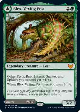 Blex, Vexing Pest // Search for Blex [148] [Strixhaven: School of Mages] [Non-Foil]