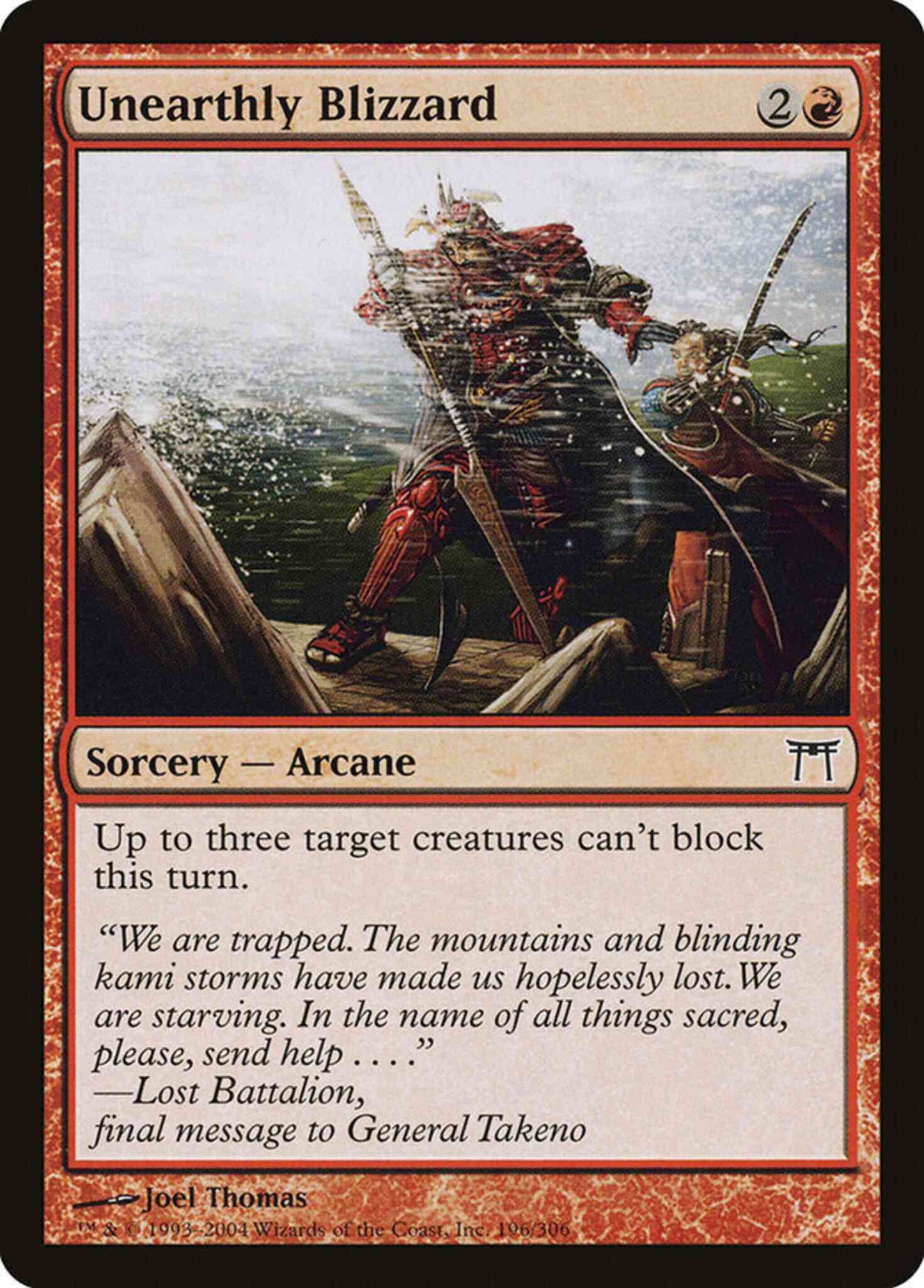 Unearthly Blizzard [196] [Champions of Kamigawa] [Non-Foil]