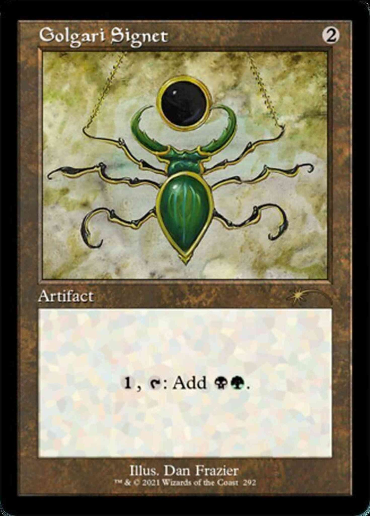 Golgari Signet [0292] [Retro Frame] [Dan Frazier] [Secret Lair Drop] [Non-Foil]
